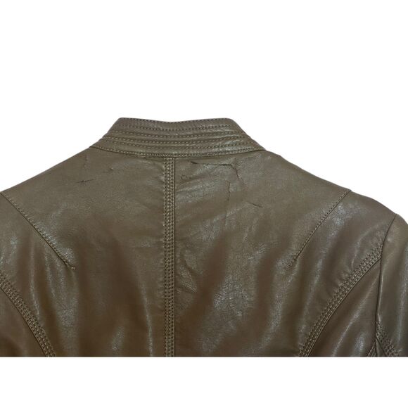 LA Coalition Faux Leather Pink or Green Moto Jacket- Size Small - Picture 8 of 16